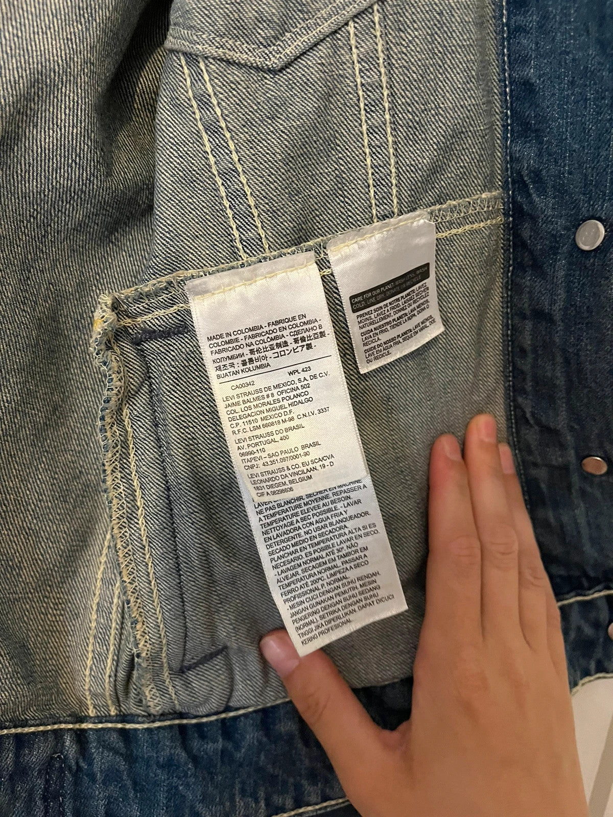 Veste en jean Levis femme