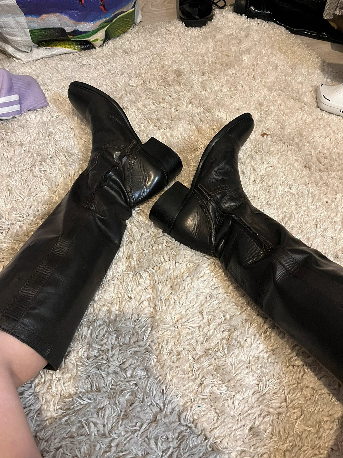 Bottes hautes cavalière en cuir René Derhy taille 40