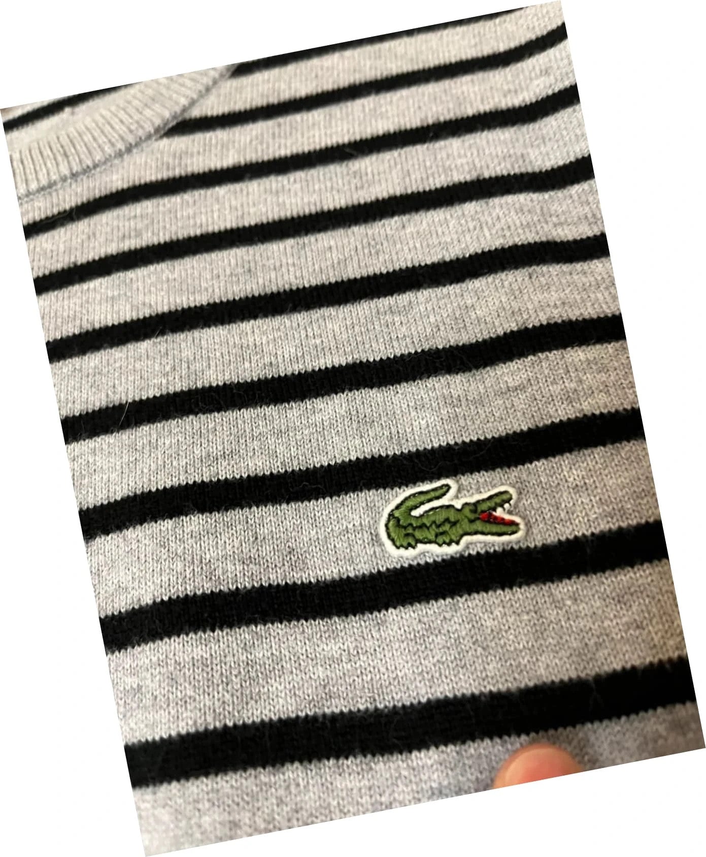 Pull Lacoste marinière col rond