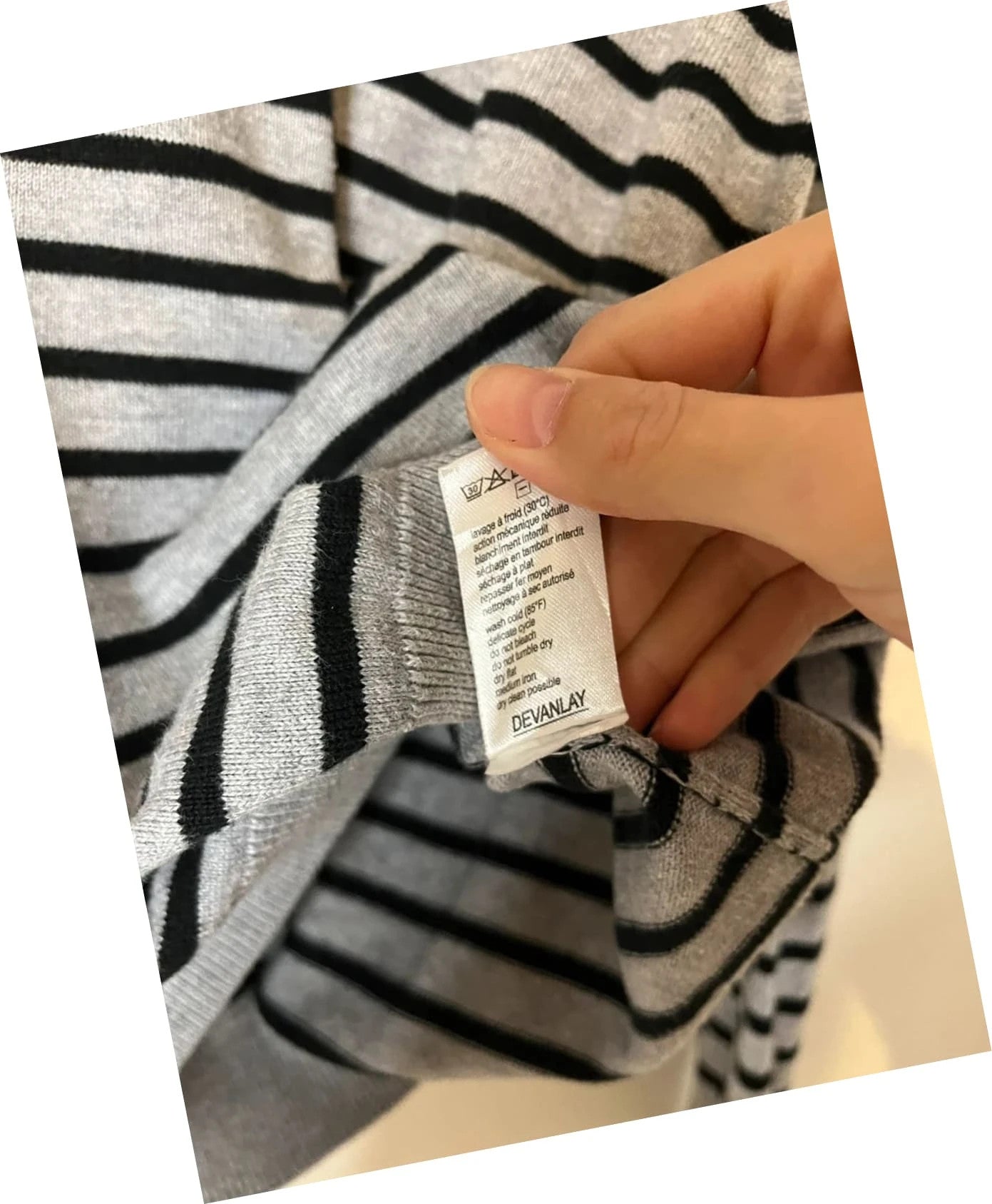Pull Lacoste marinière col rond