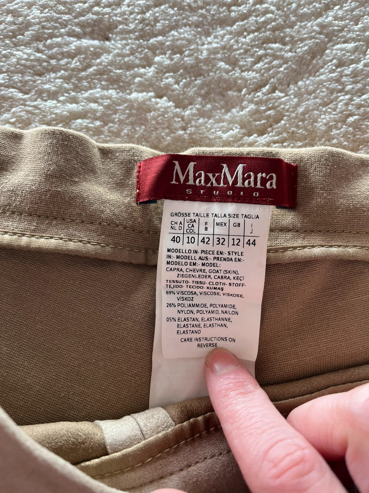 Legging en daim de chèvre Maxmara studio