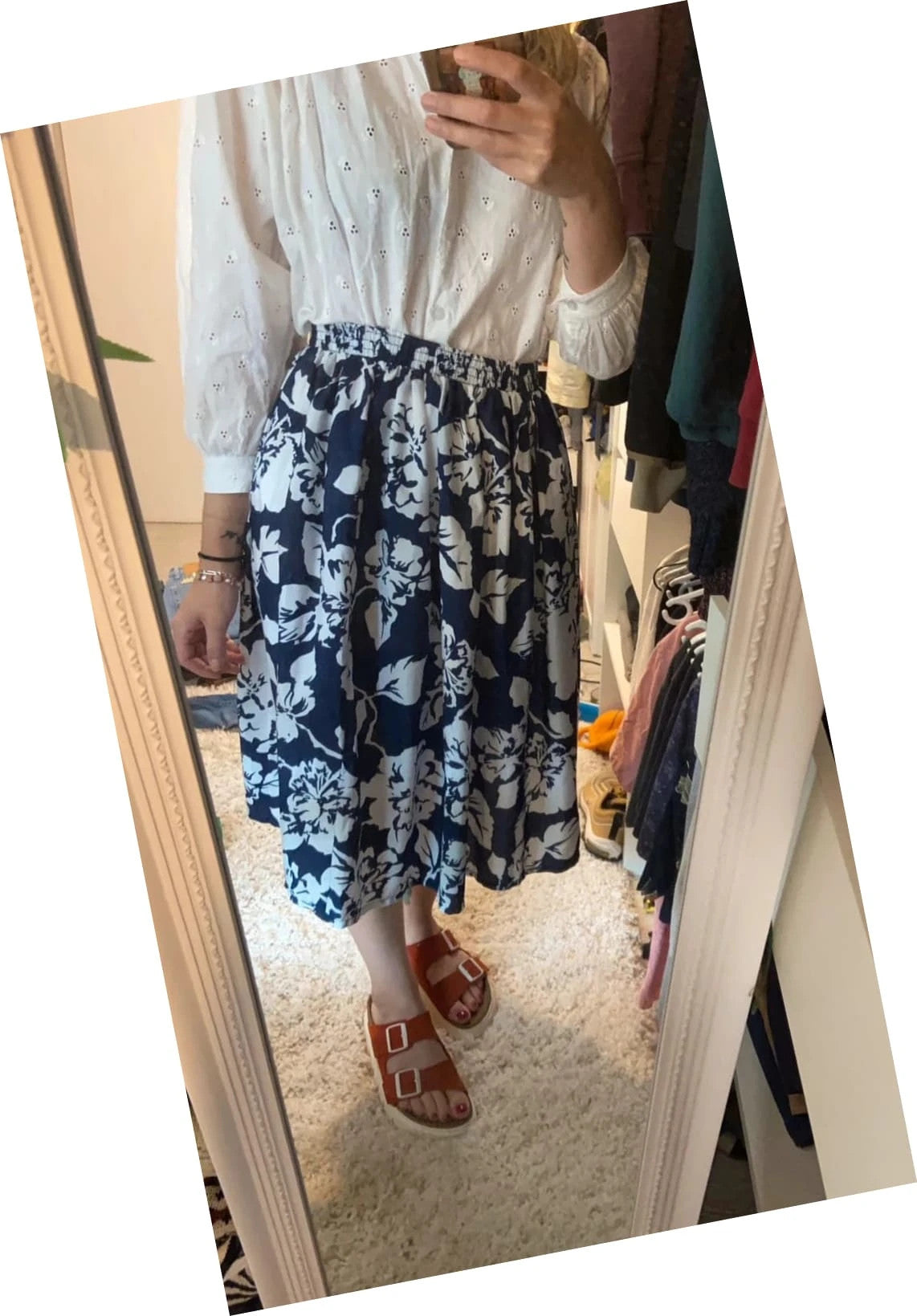 Jupe à fleurs Damart vintage
