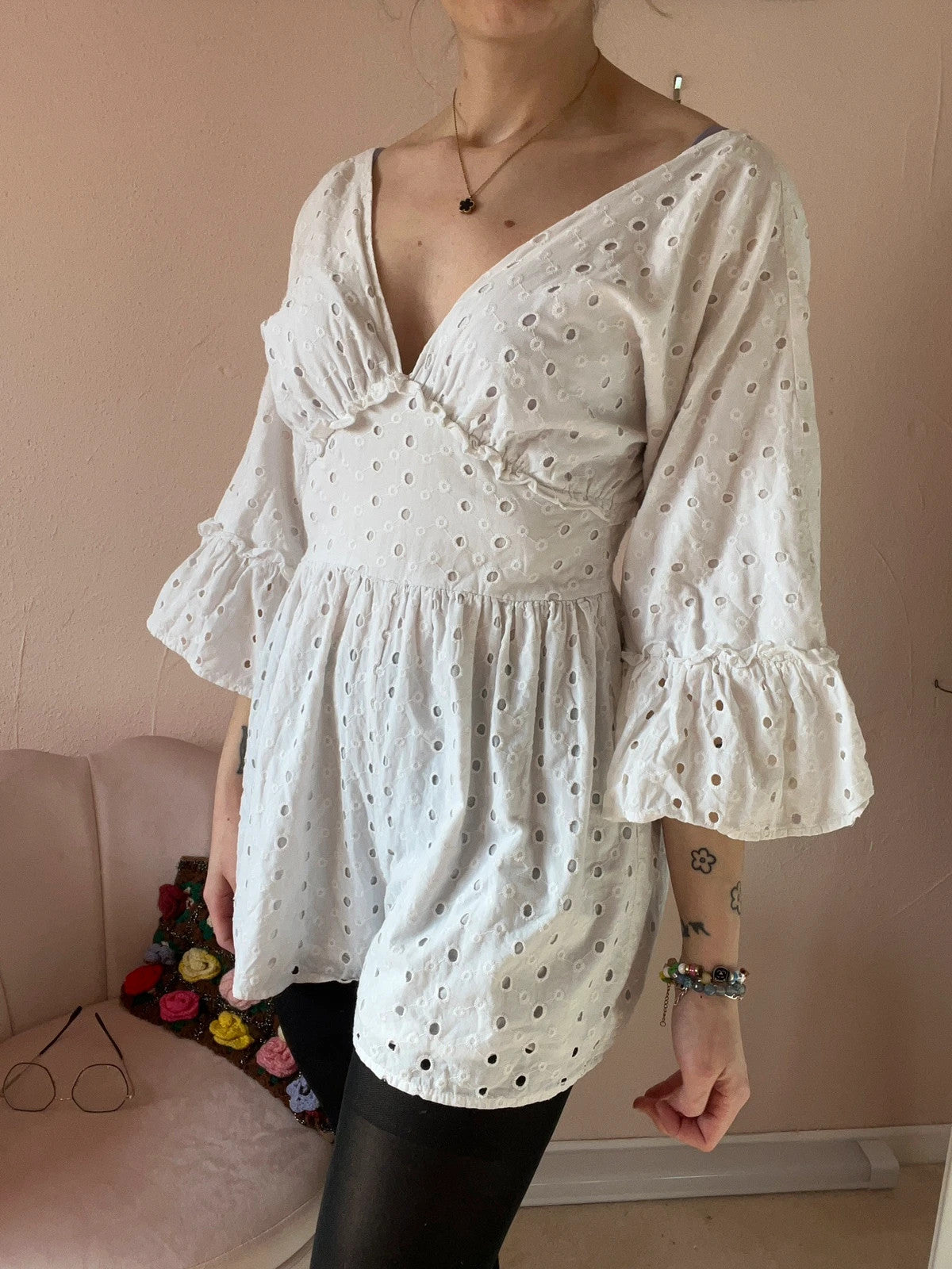 Combi short en broderie anglaise Asos