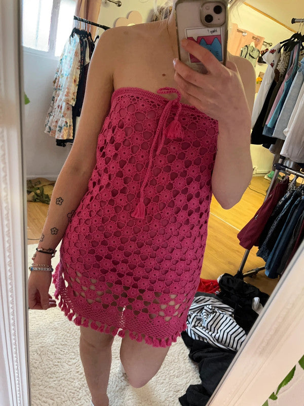 Robe de plage en dentelle René Derhy