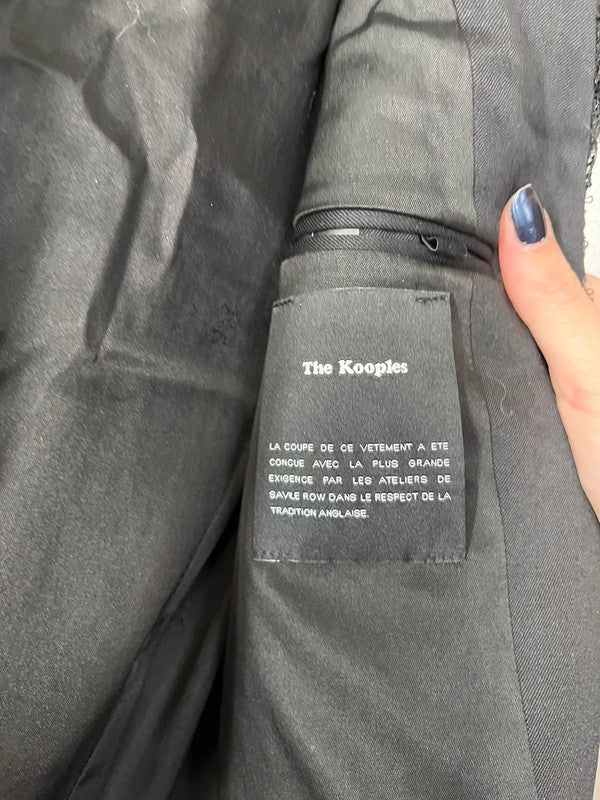 Blazer The Kooples noir avec détails en dentelle