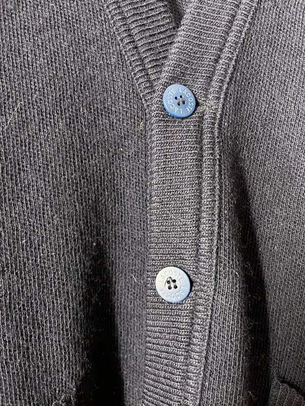 Cardigan Lacoste vintage bleu marine