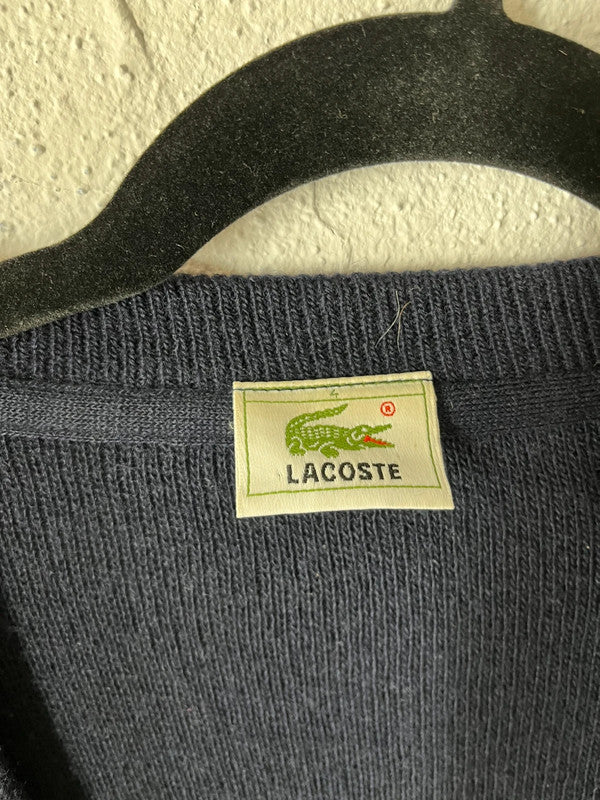 Cardigan Lacoste vintage bleu marine