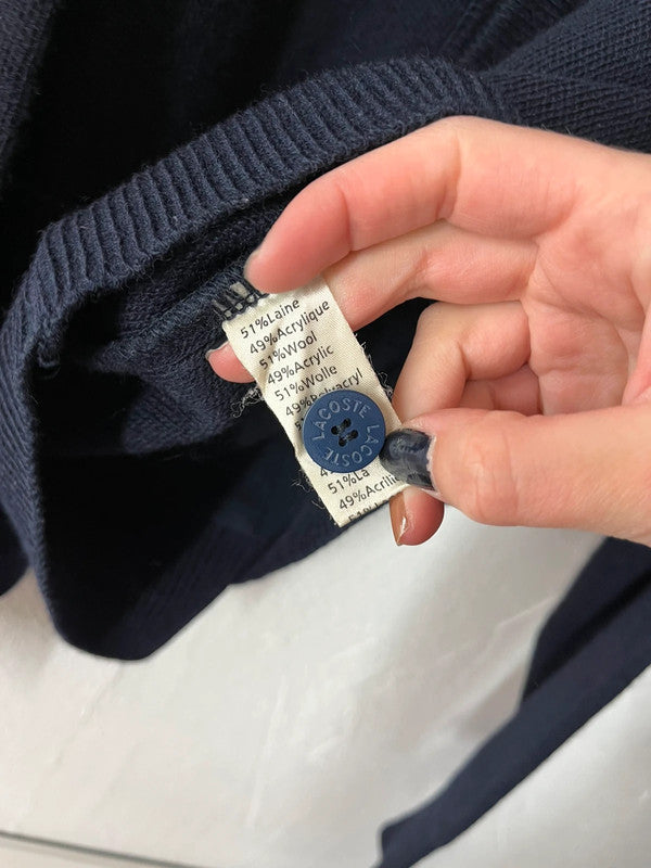Cardigan Lacoste vintage bleu marine