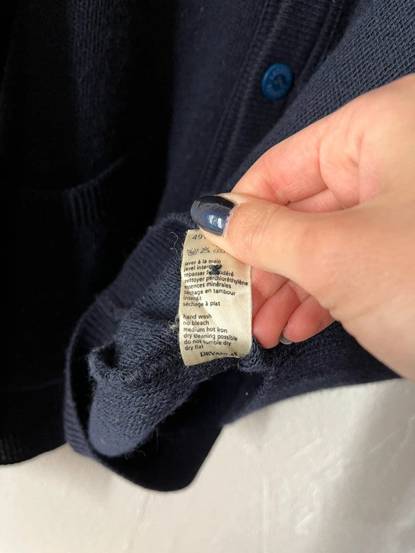 Cardigan Lacoste vintage bleu marine