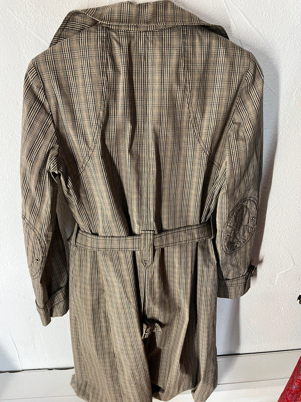 Trench Maje vintage à carreaux