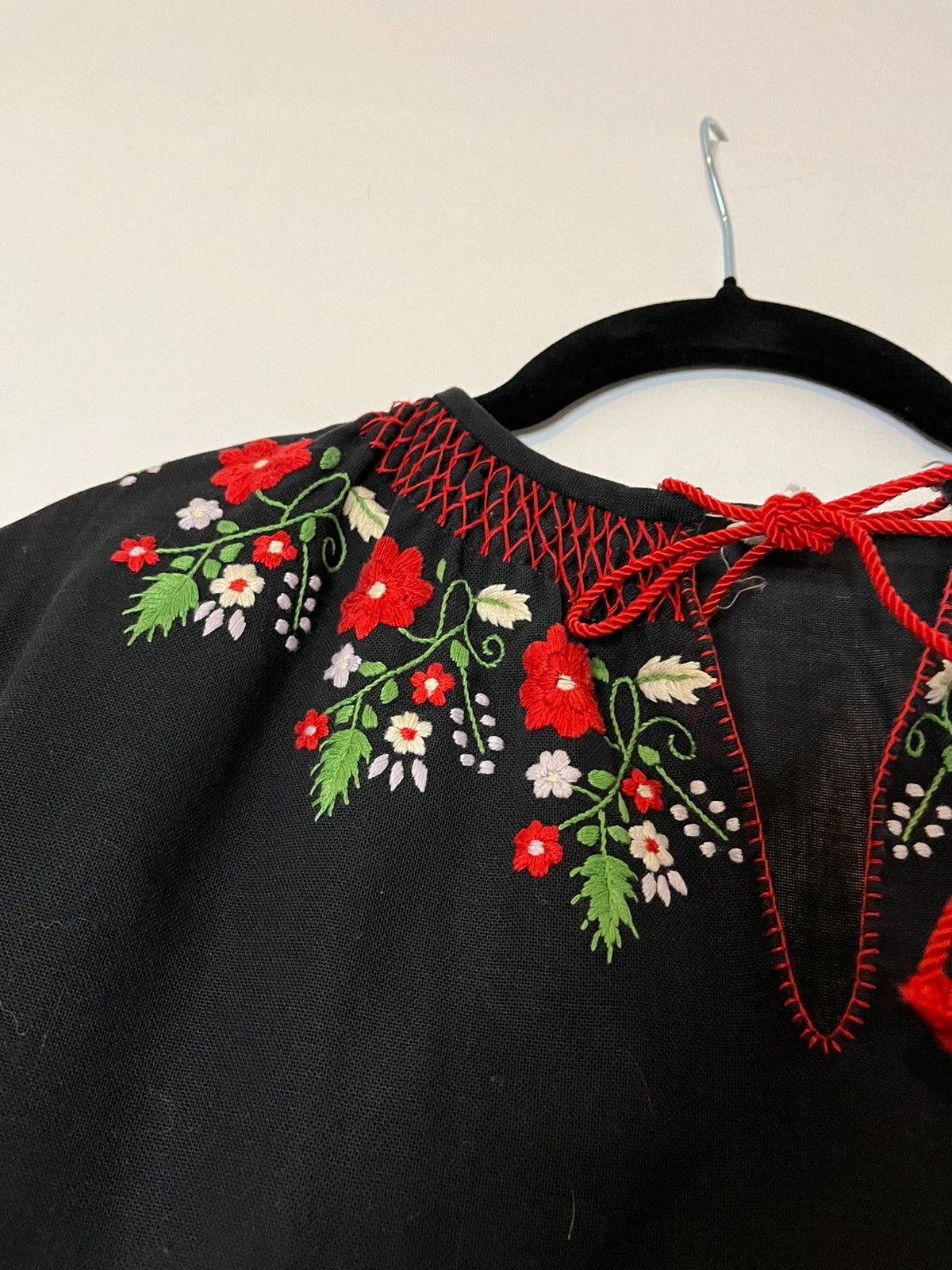 Magnifique blouse bohème hongroise brodée traditionnelle