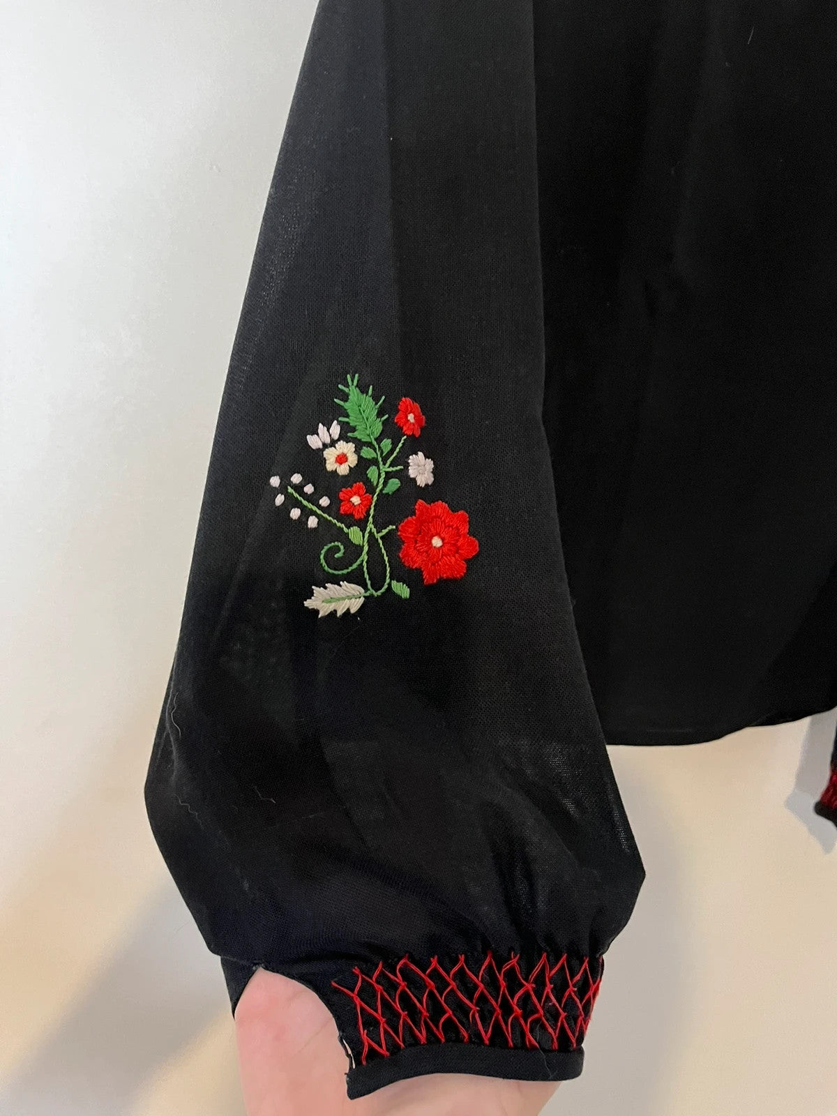 Magnifique blouse bohème hongroise brodée traditionnelle