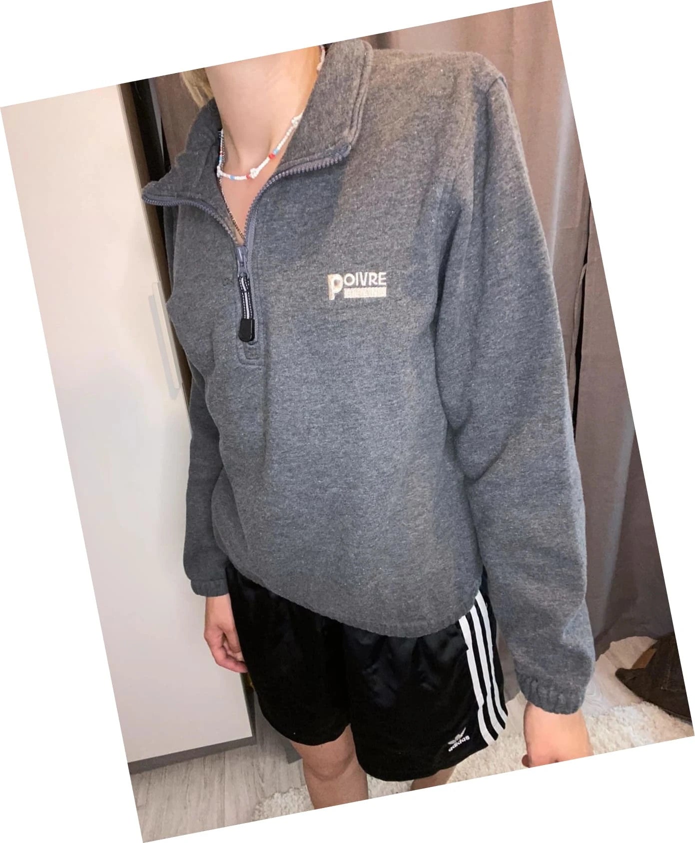 Sweat 1/4 zip vintage Poivre Blanc