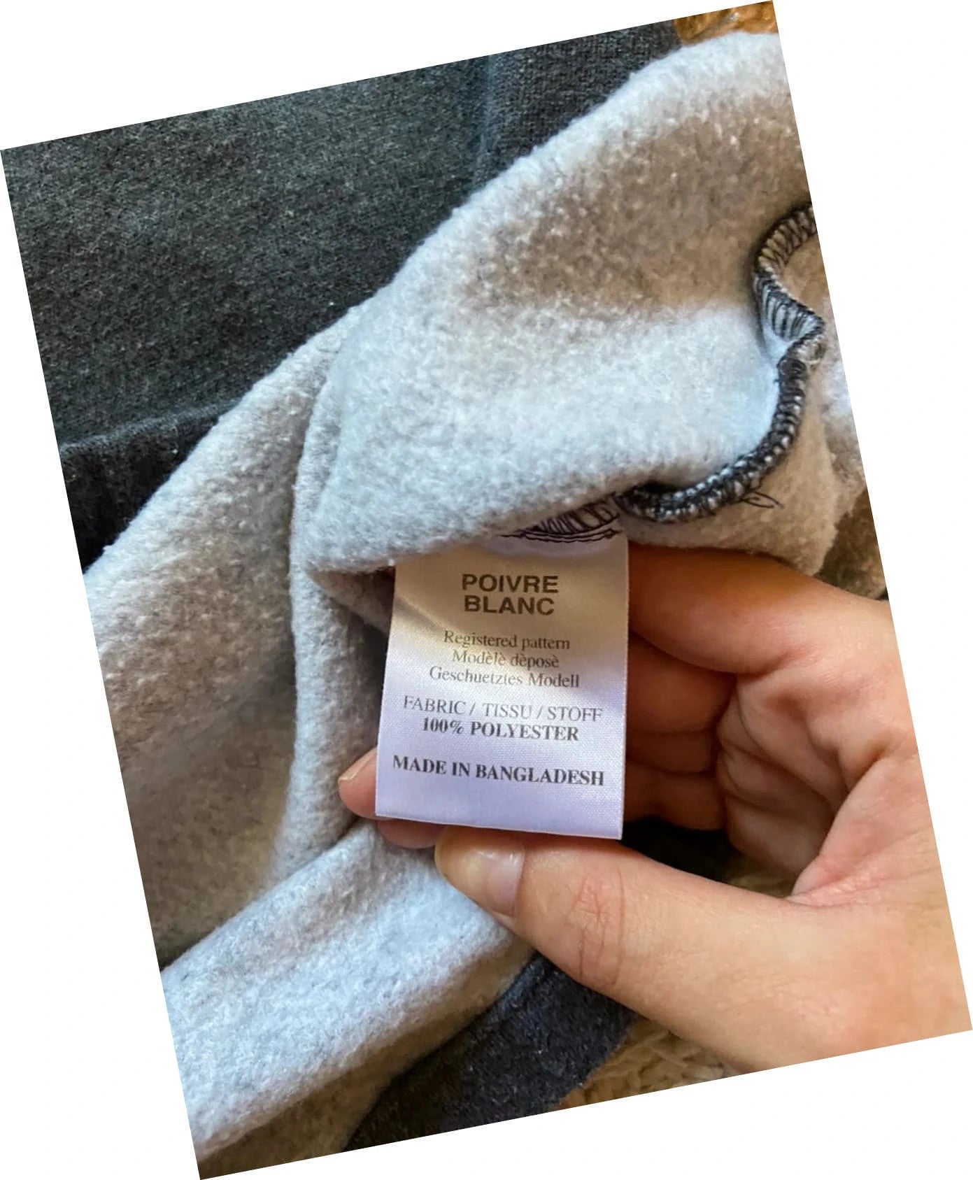 Sweat 1/4 zip vintage Poivre Blanc