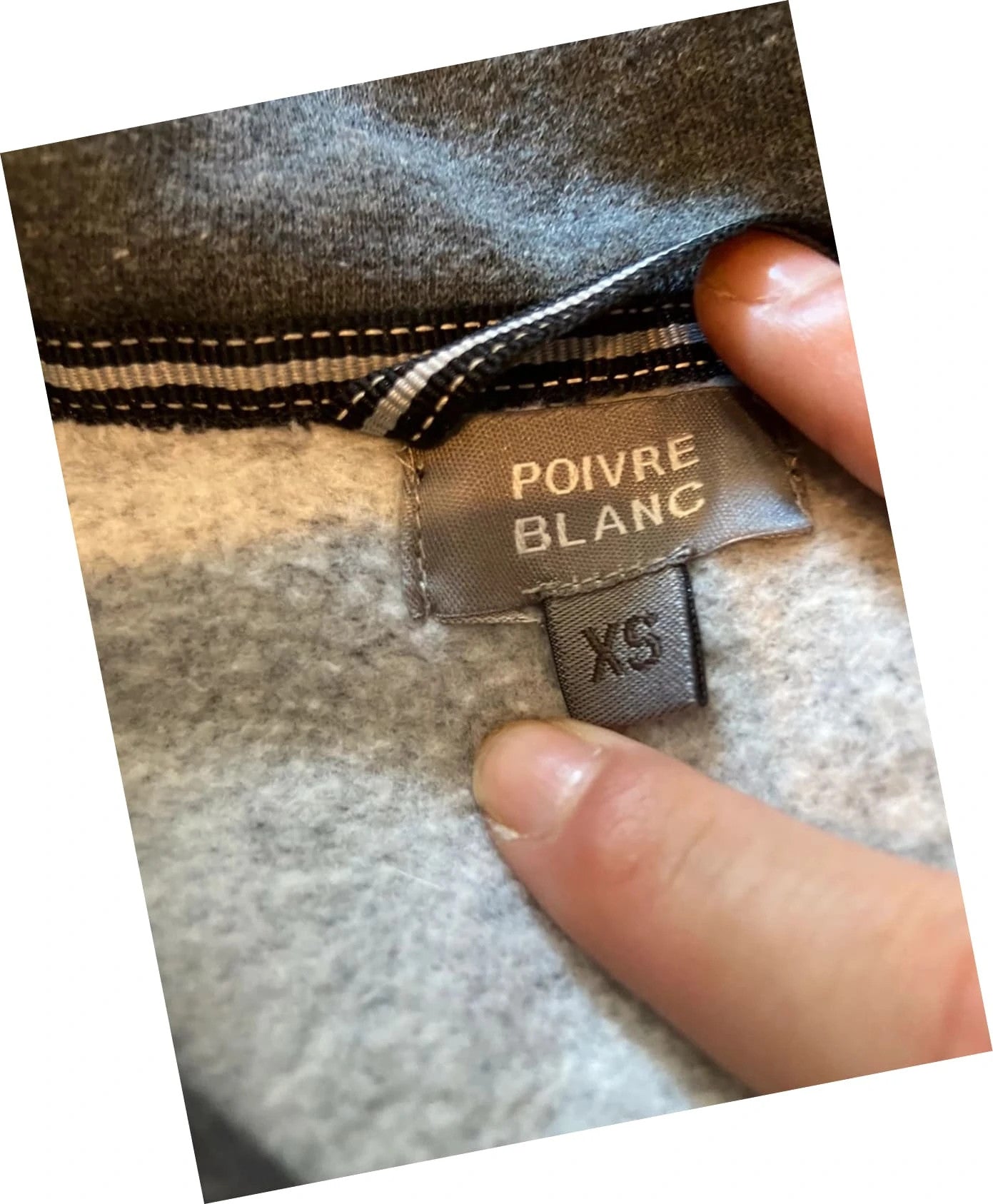 Sweat 1/4 zip vintage Poivre Blanc