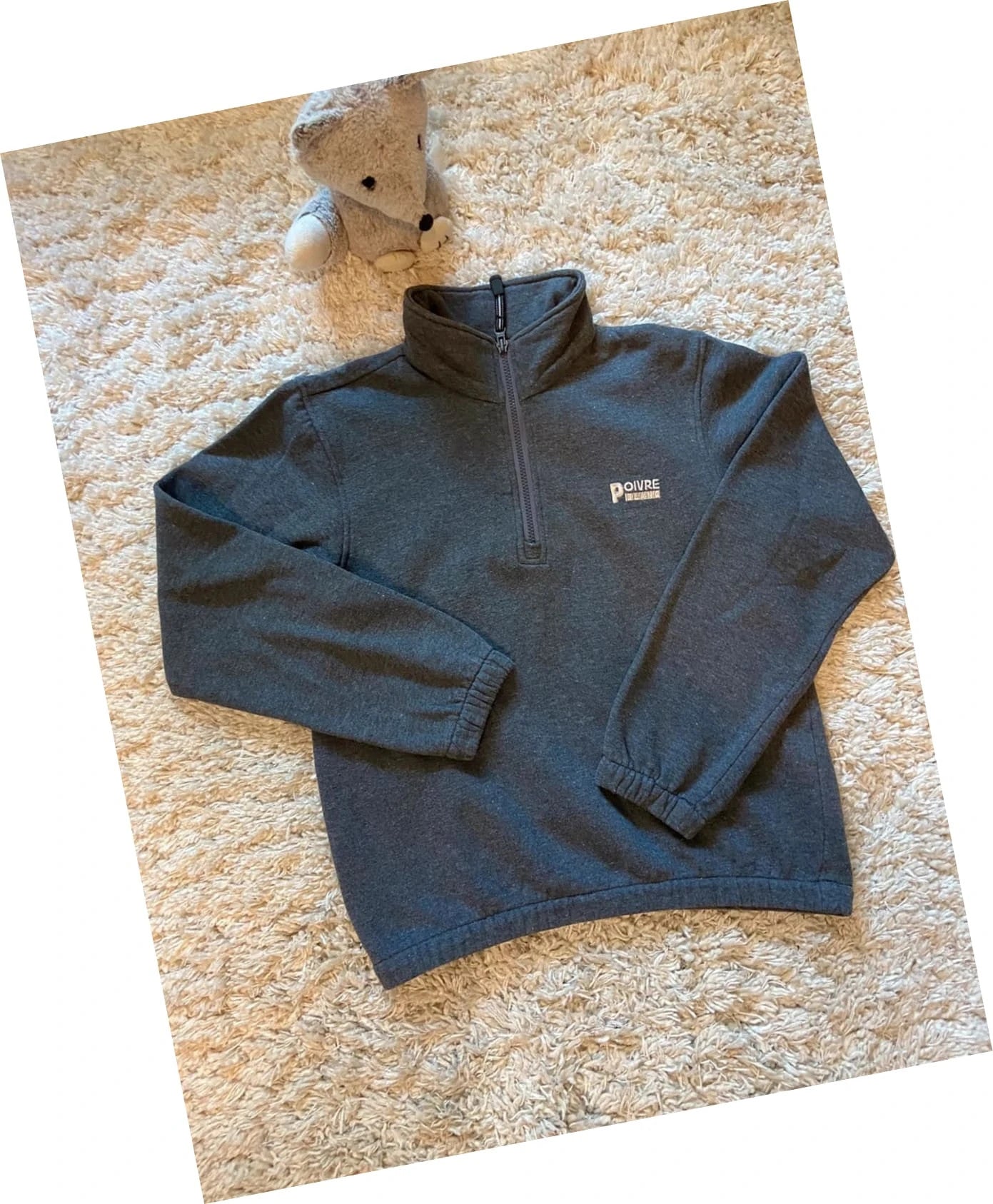 Sweat 1/4 zip vintage Poivre Blanc