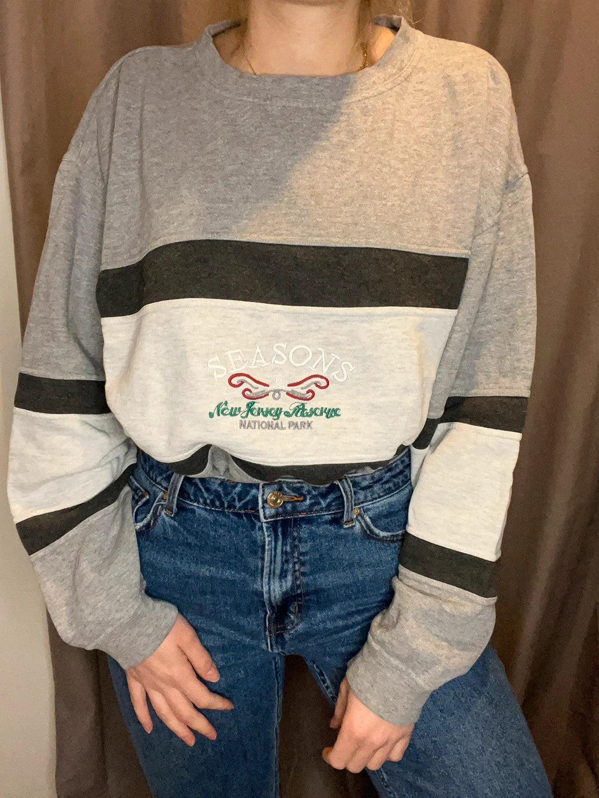 Sweat vintage avec broderie