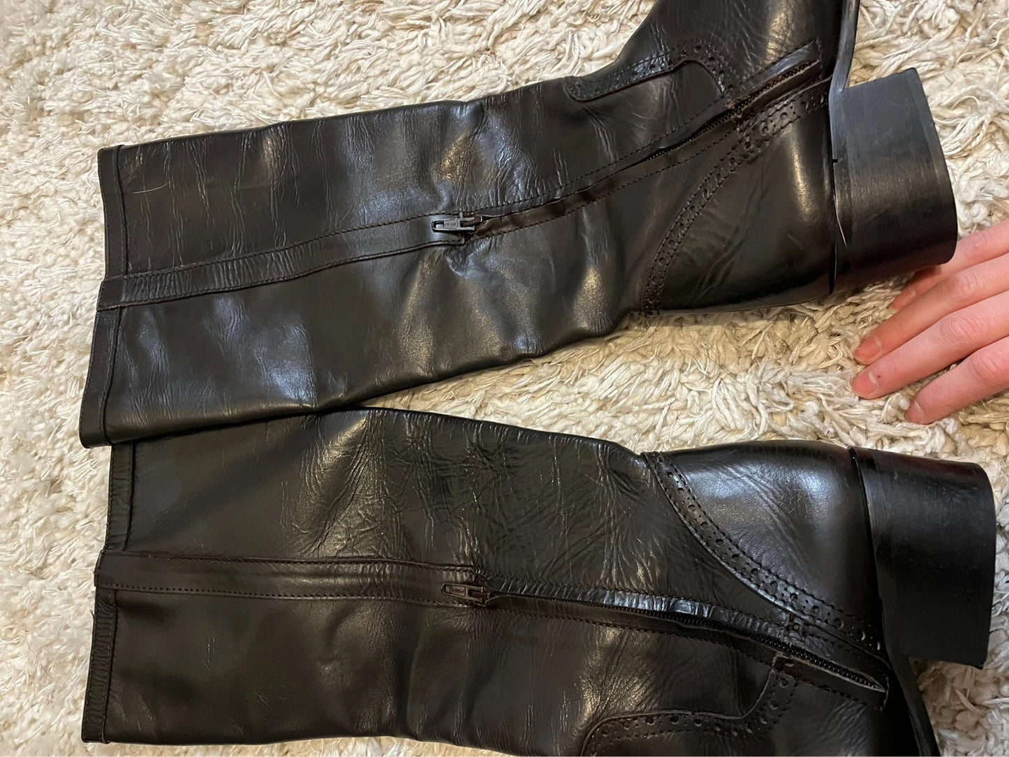 Bottes hautes cavalière en cuir René Derhy taille 40