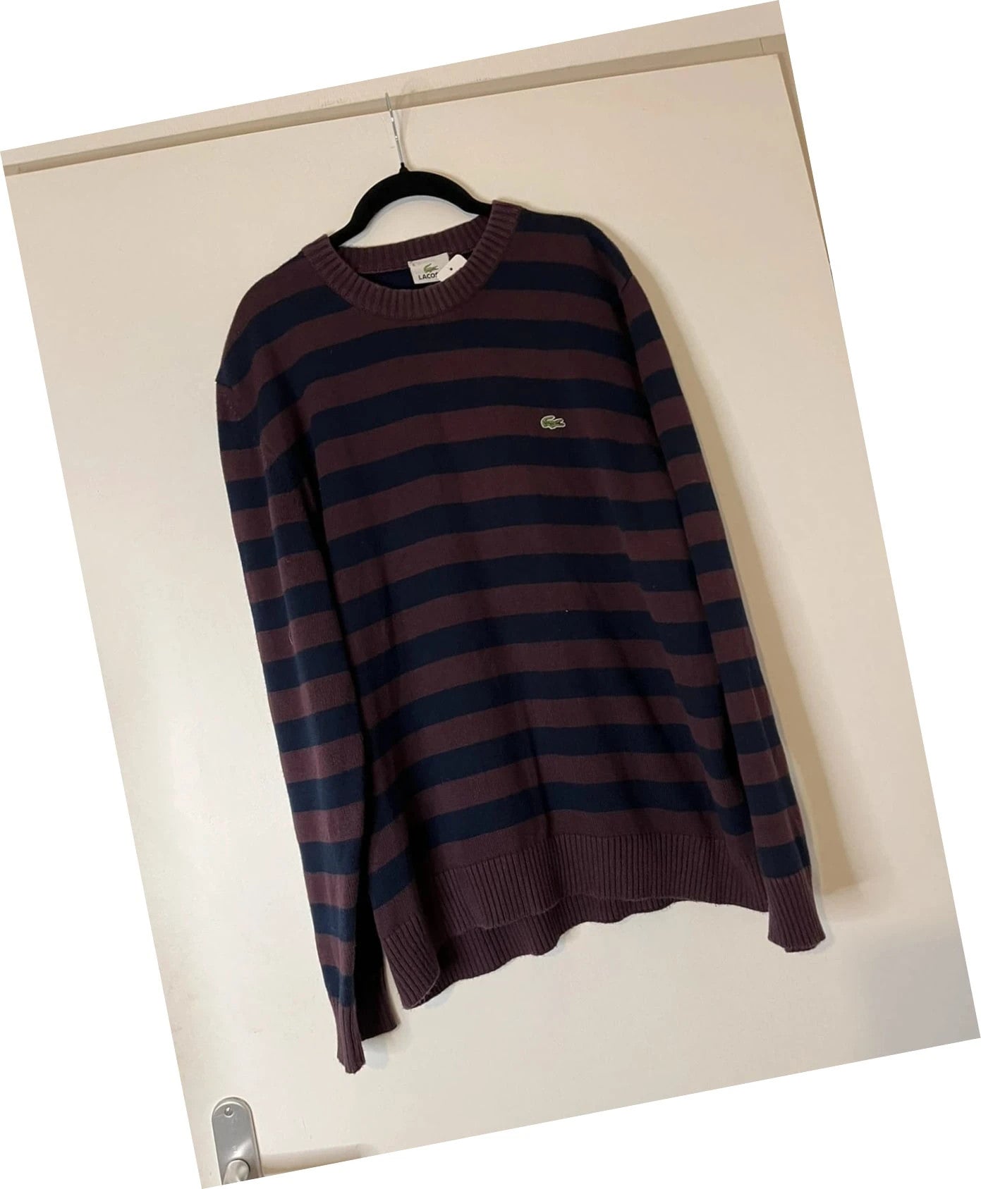 Pull Lacoste rayé col rond