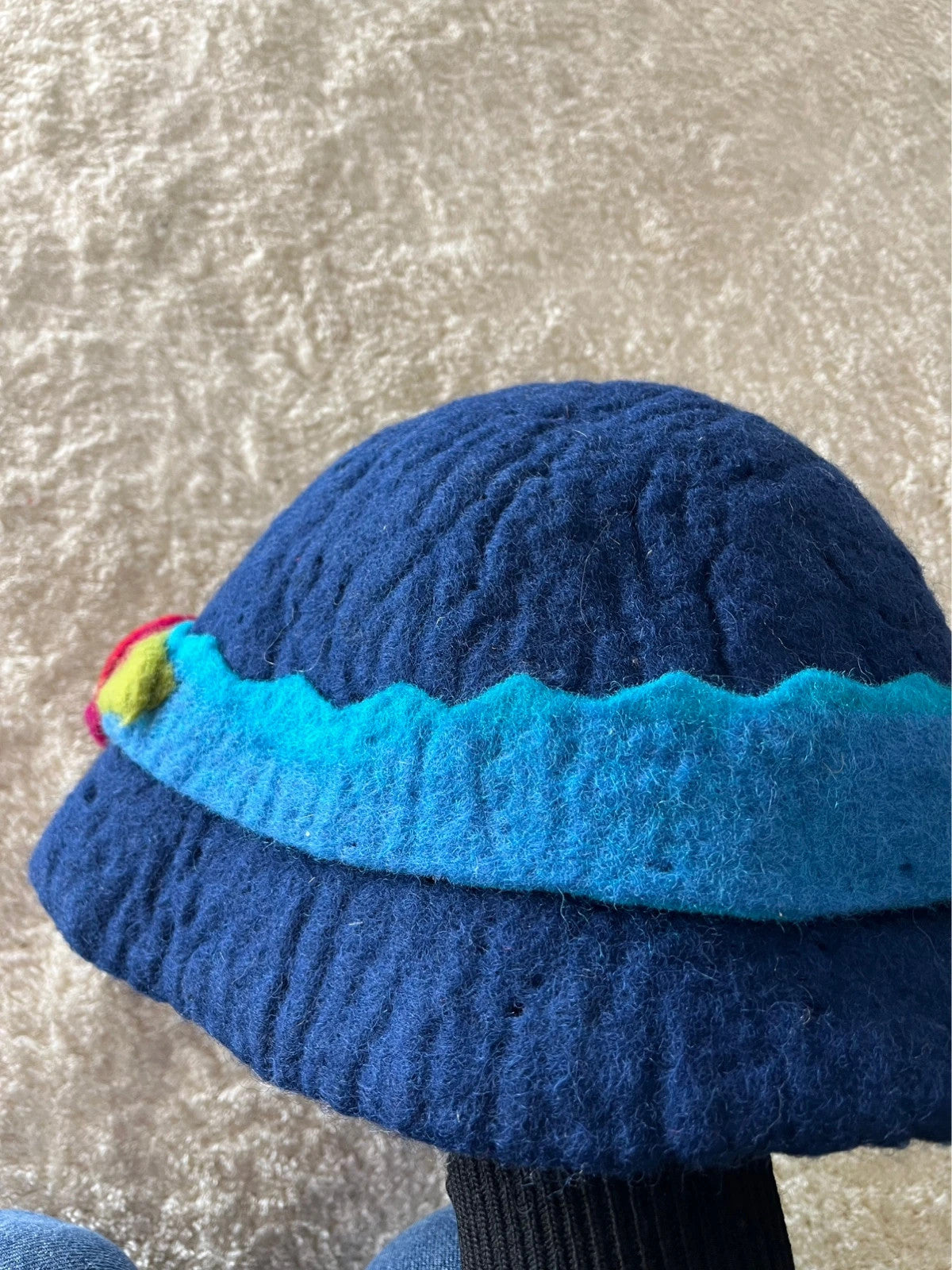 Chapeau vintage matière feutrine fait main