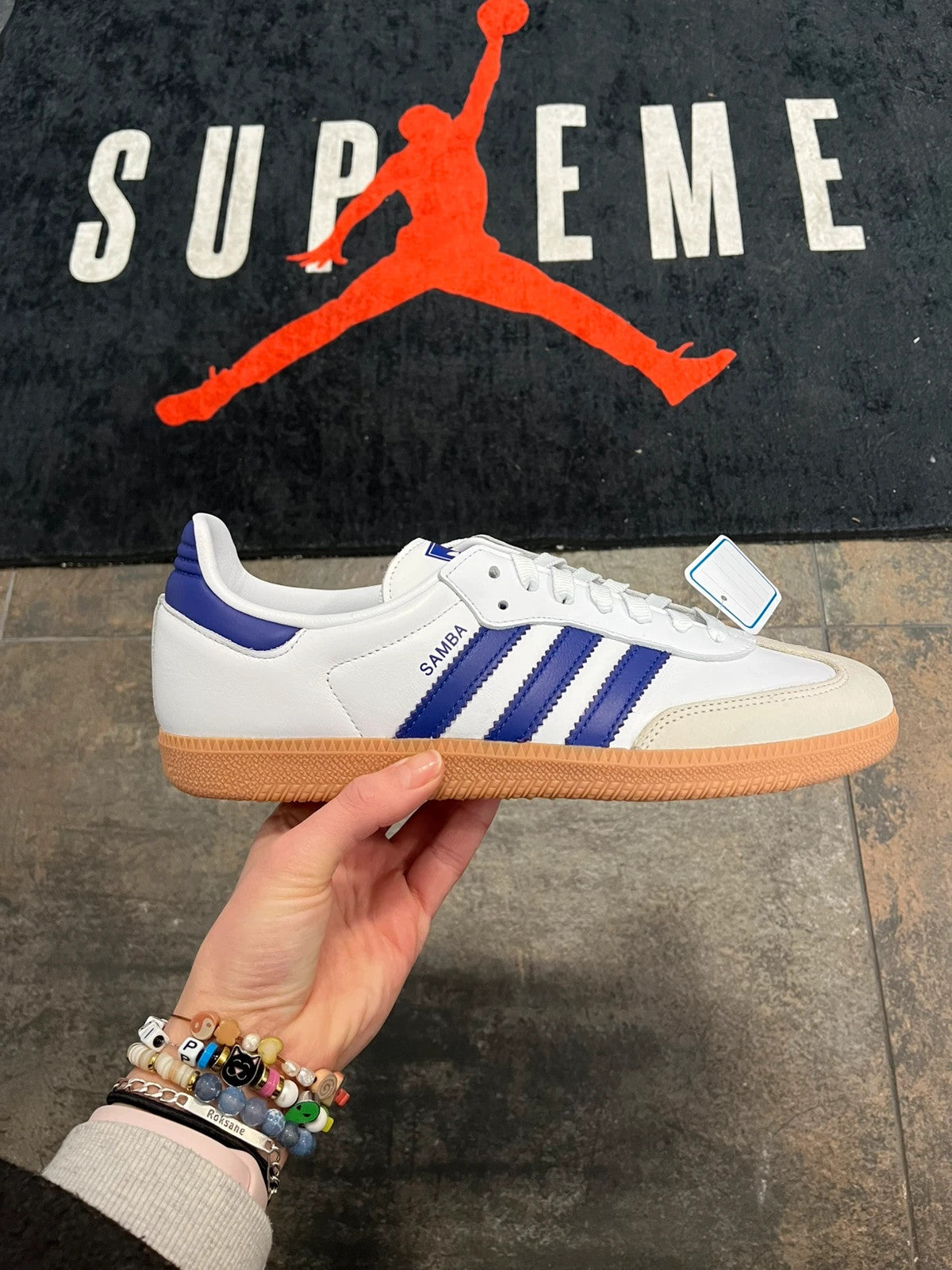 Adidas Samba OG White/violet/gum Neuves 42 ou 43 1/3