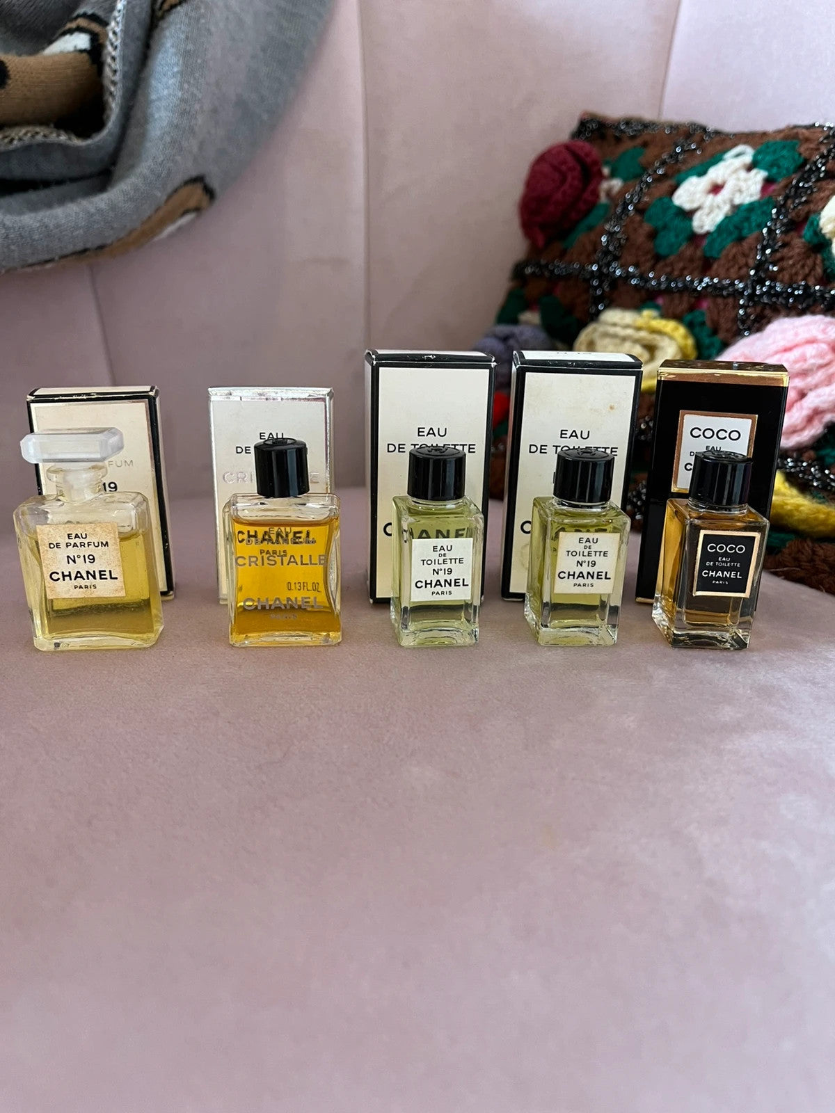 Lot d’échantillons Chanel 4mL (n19,coco,Cristalle)