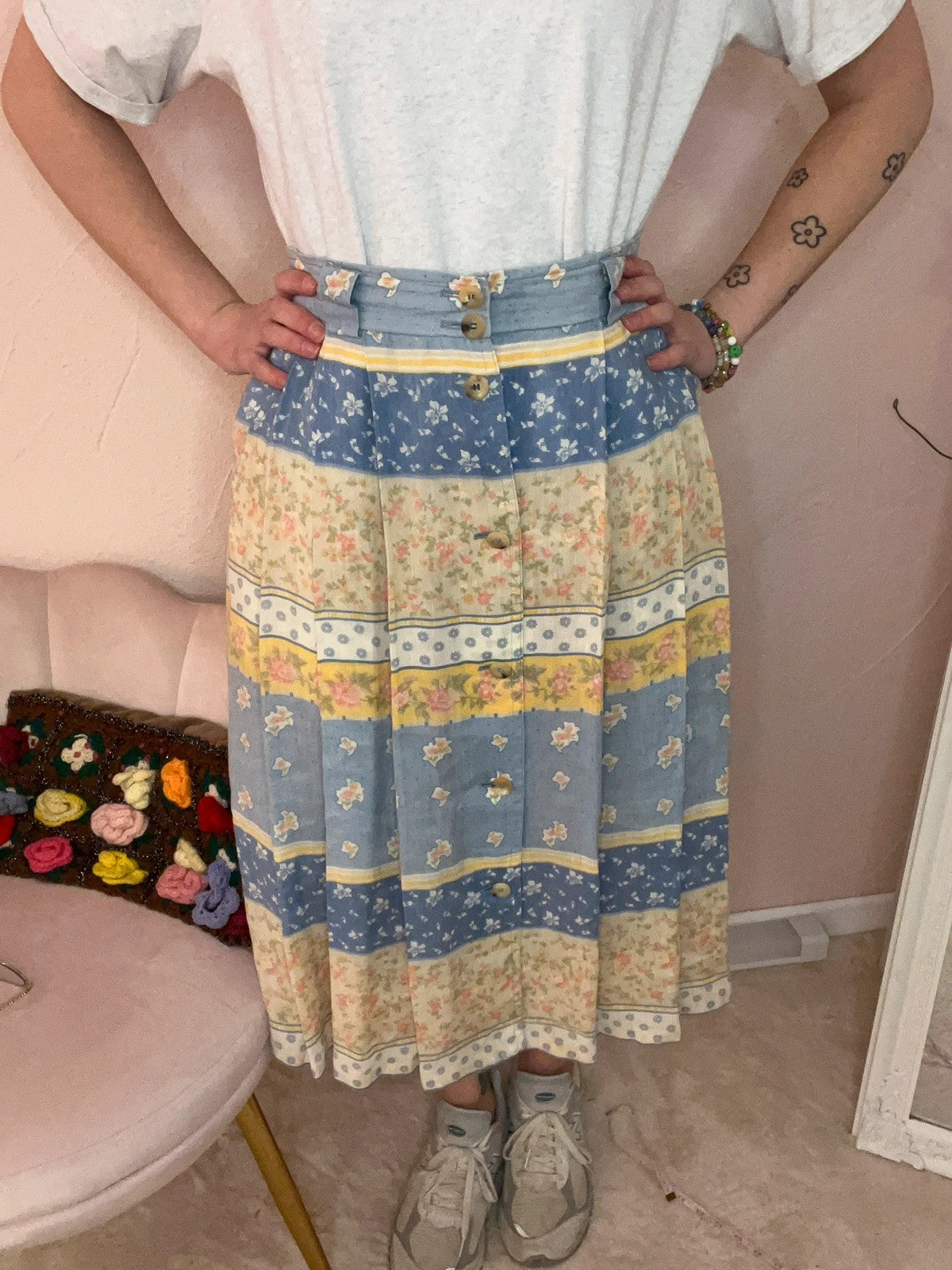 Jupe vintage motifs provençal