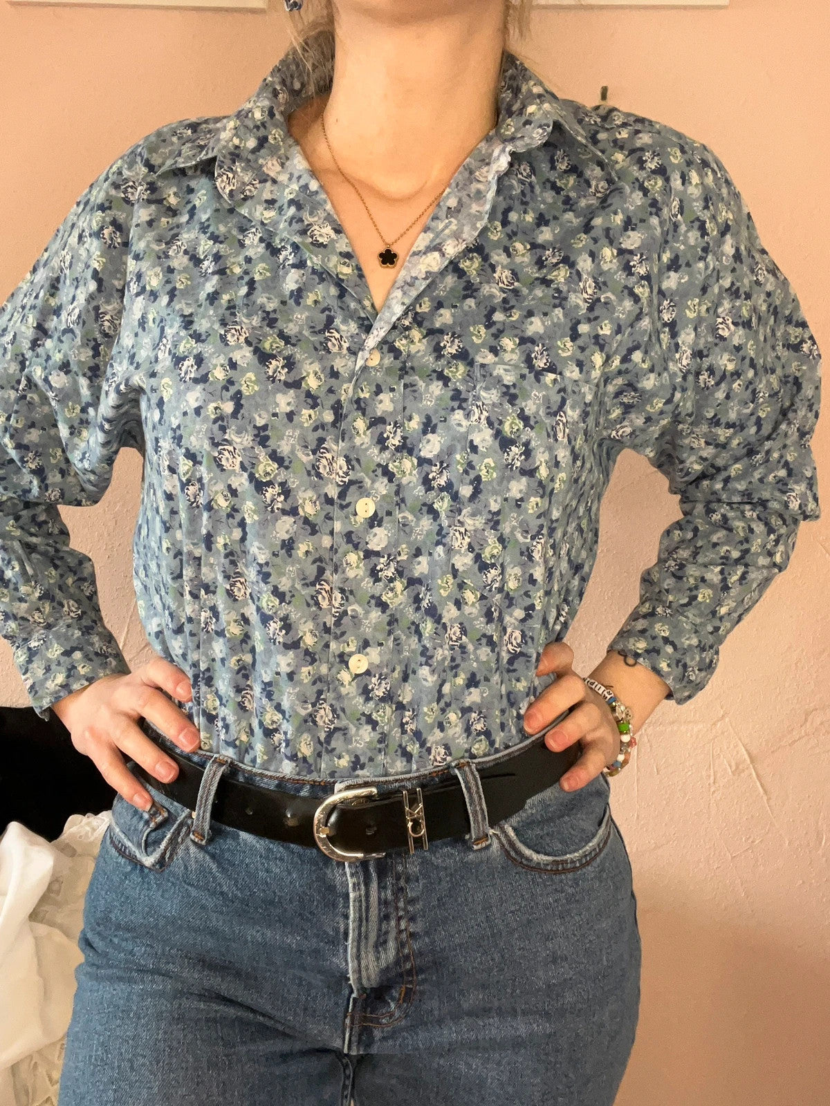 Chemise Nafnaf vintage à fleurs